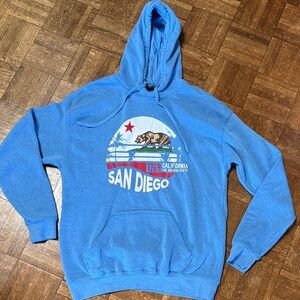 California Blue Hoodie with San Diego Print
